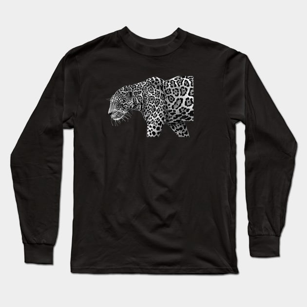 Jaguar Long Sleeve T-Shirt by Tim Jeffs Art